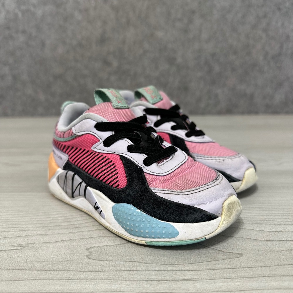 Puma RS-X Sneakers Kids 9C Pink Spring 390264-01 Running Shoes Chunky Retro